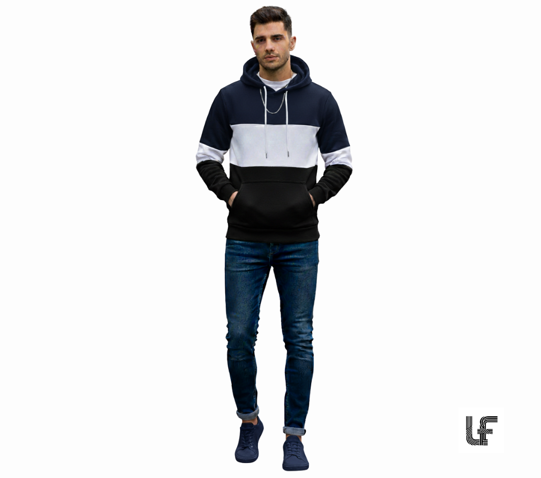 Tricolor Fleece Hoodie