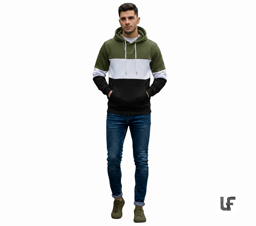 Tricolor Fleece Hoodie