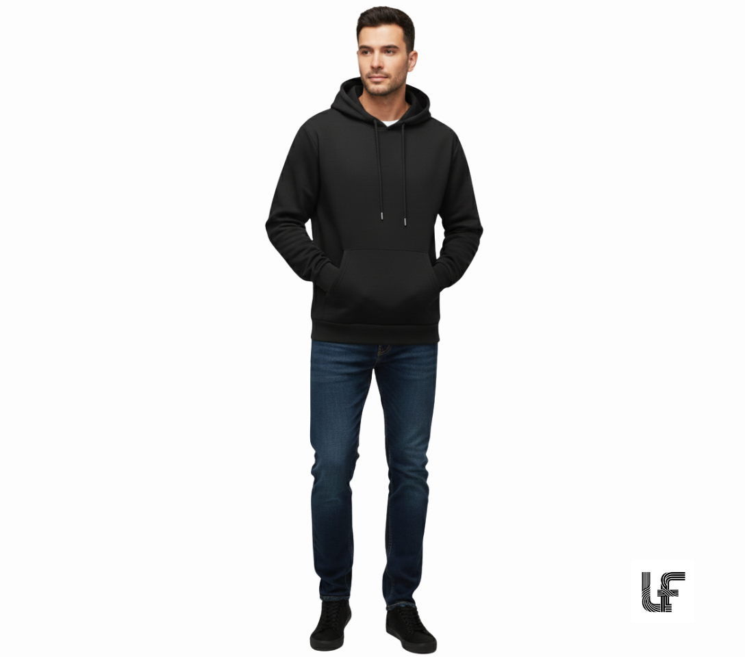 Fleece Black Hoodie